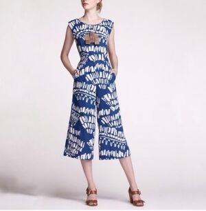 Anthropologie | Corey Lynn Calter | In A Day Open Tie Back Jumpsuit Size L Linen